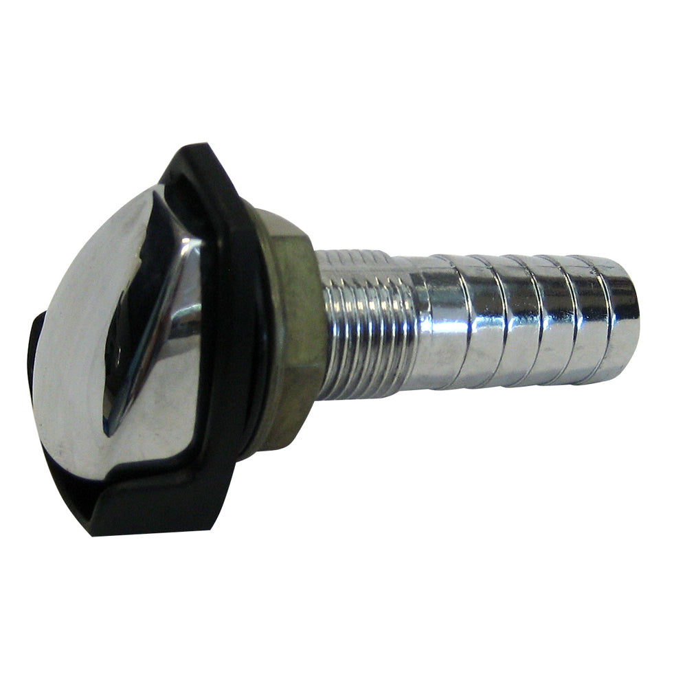 Perko Gas Tank Vent wSplash Guard Chrome Plated Zinc Hose