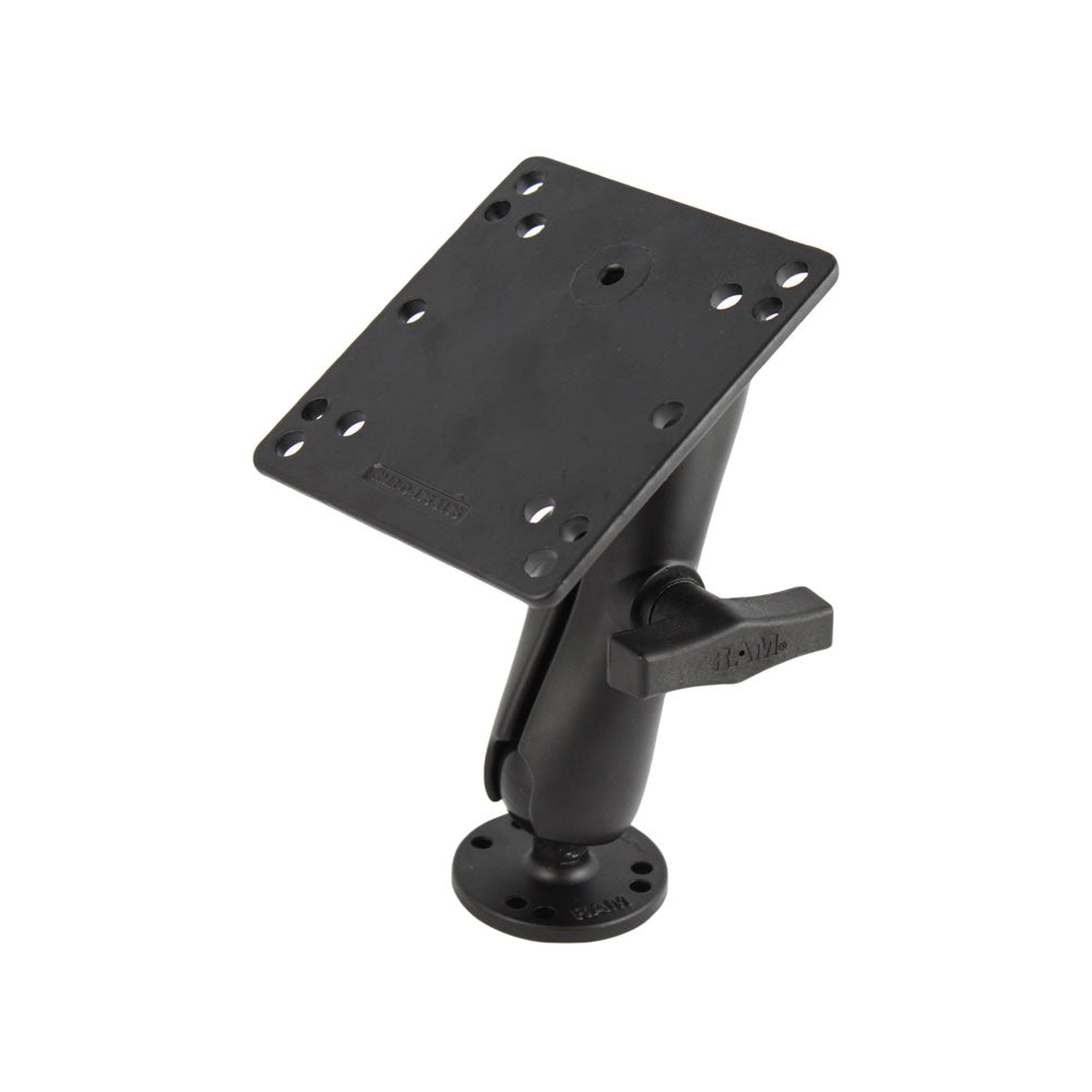 RAM Mount 475 Square Base VESA 75mm 100mm Hole Patterns wSurface Mount 15 Rubber Ball Size