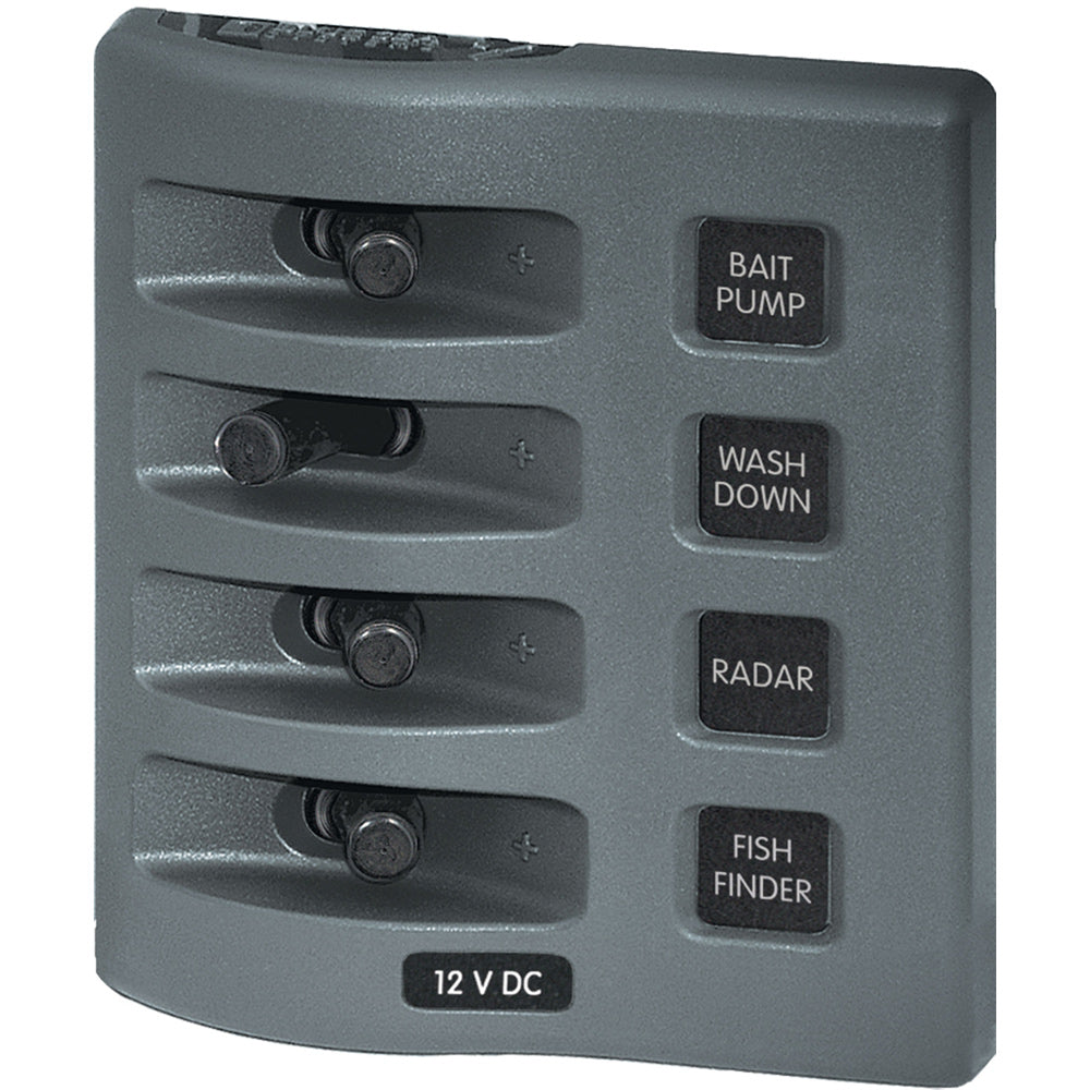 Blue Sea 4305 WeatherDeck 12V DC Waterproof Switch Panel 4 Posistion
