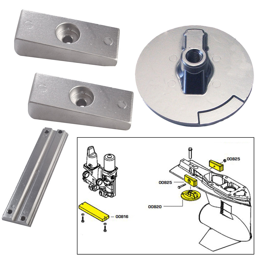 Tecnoseal Anode Kit wHardware Mercury Verado 4 Zinc