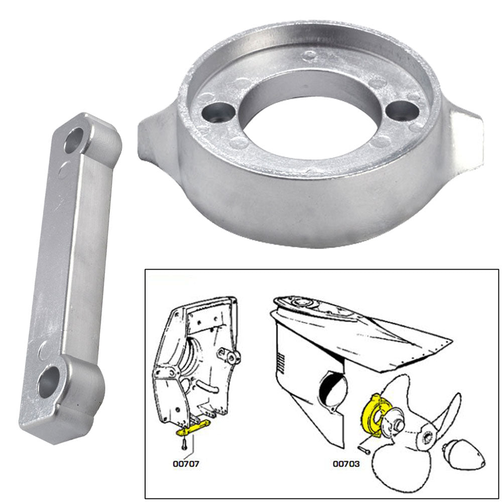 Tecnoseal Anode Kit wHardware Volvo 280 Magnesium