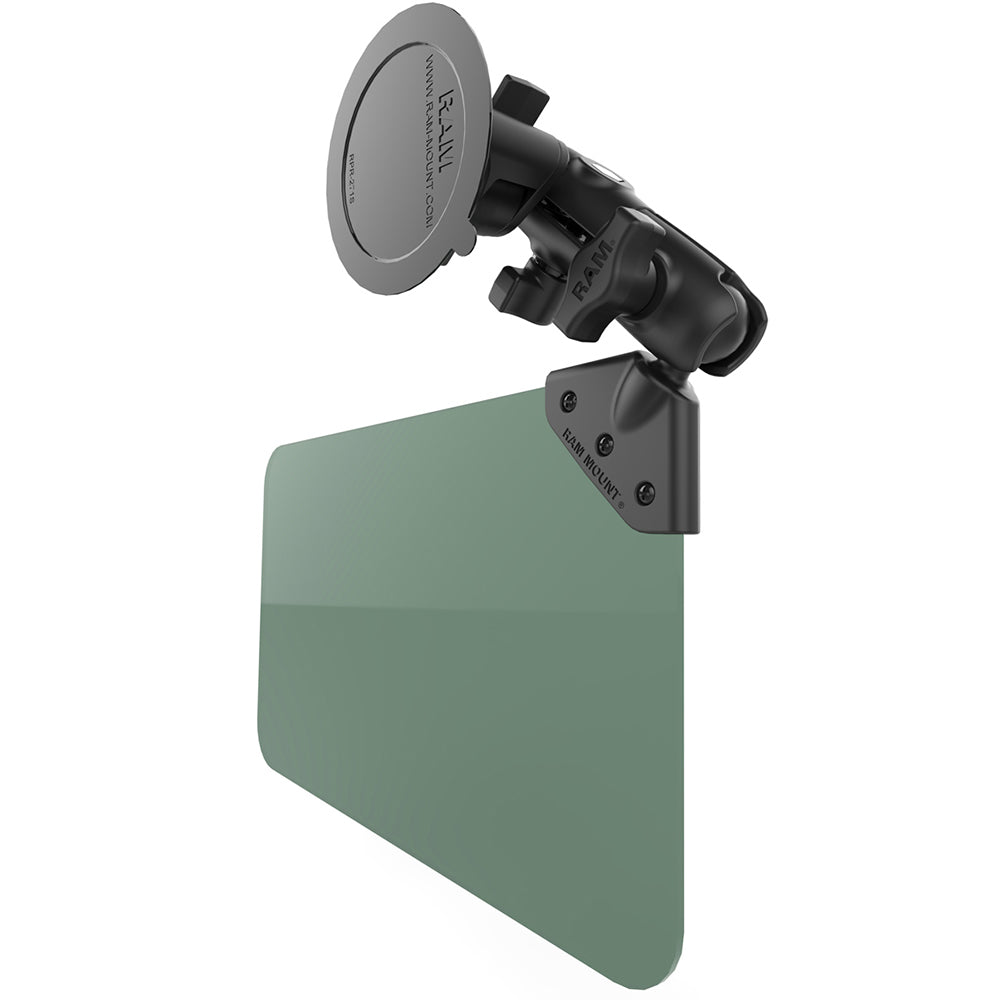 RAM Mount Suction Cup Mount wDark Green Sun Visor 50 Tint