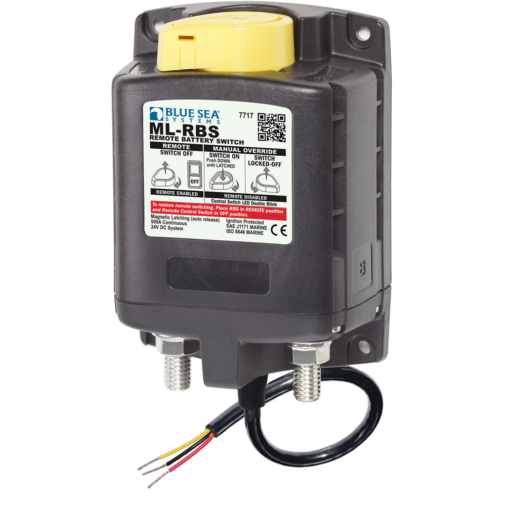 Blue Sea 7717 MLRBS Remote Battery Switch wManual Control AutoRelease 24V