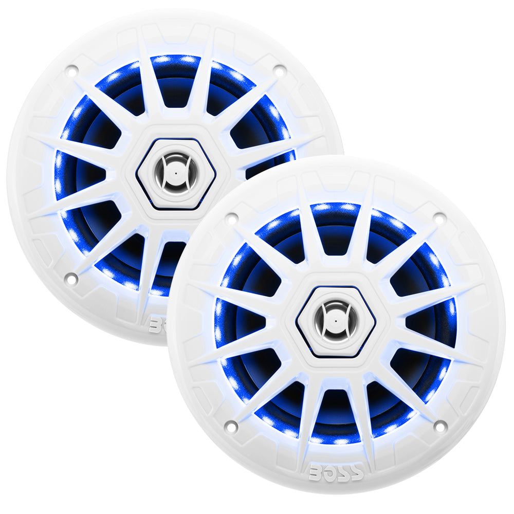 Boss Audio 65 MRGB65 Speakers wRGB Lighting White 200W