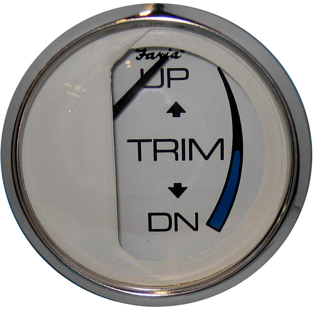 Faria Chesapeake White SS 2 Trim Gauge Mercury Mariner Mercruiser Volvo DP Yamaha 01 and Newer