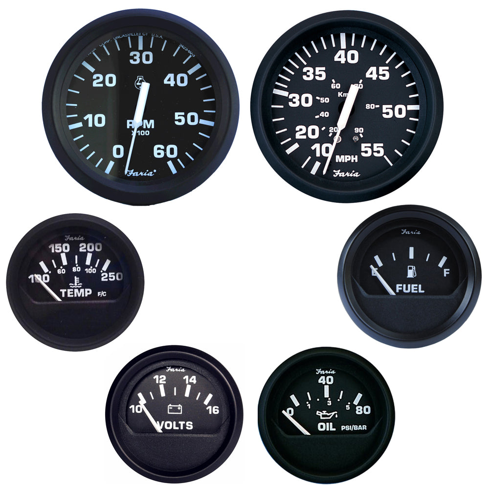 Faria Euro Black Boxed Set Inboard Motors