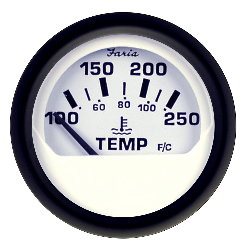 Faria Euro White 2 Water Temperature Gauge 100250 DegreeF