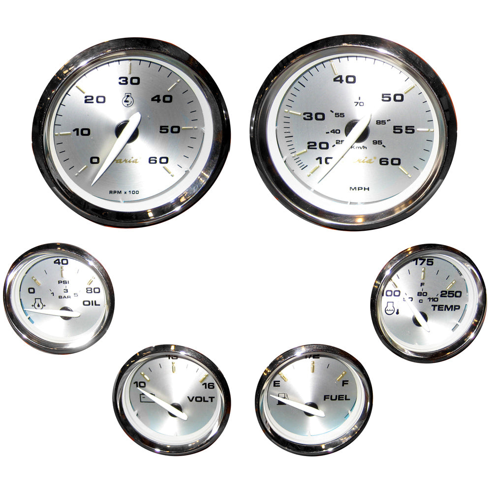 Faria Kronos Boxed Set of 6 Gauges f Inboard Motors