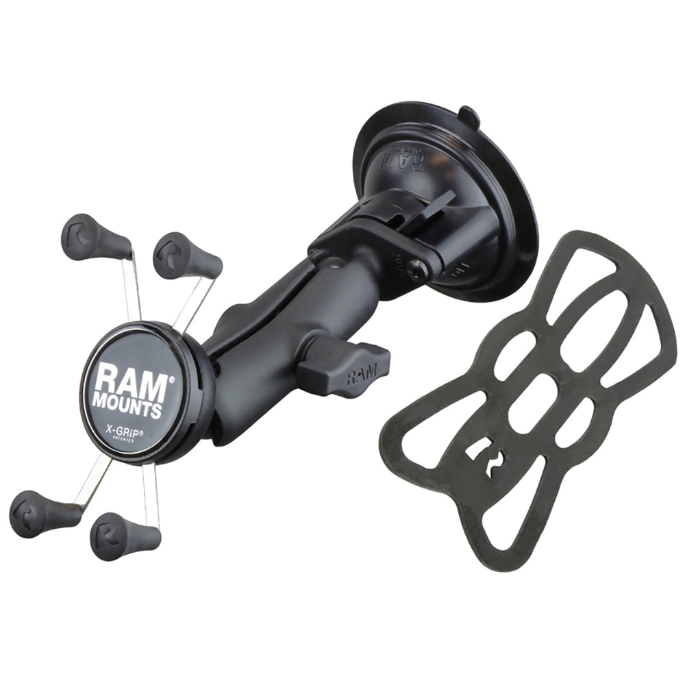 RAM Mount Twist Lock Suction Cup Mount wUniversal XGrip Cell Phone Holder