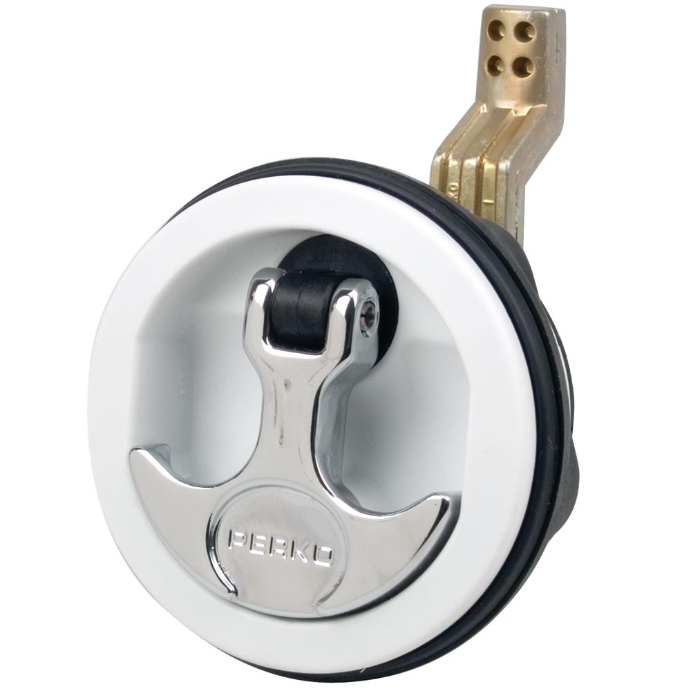 Perko Flush Latch Surface Mount Offset Cam Bar 25 Hole White