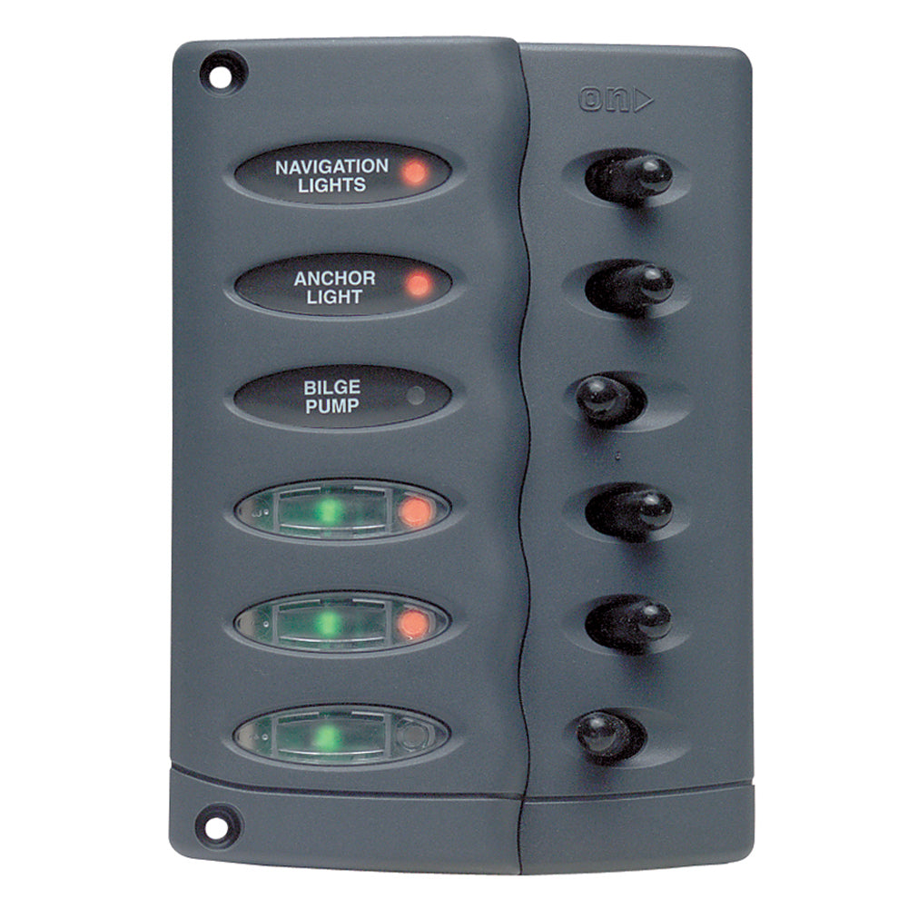 BEP Contour Switch Panel Waterproof 6 Way
