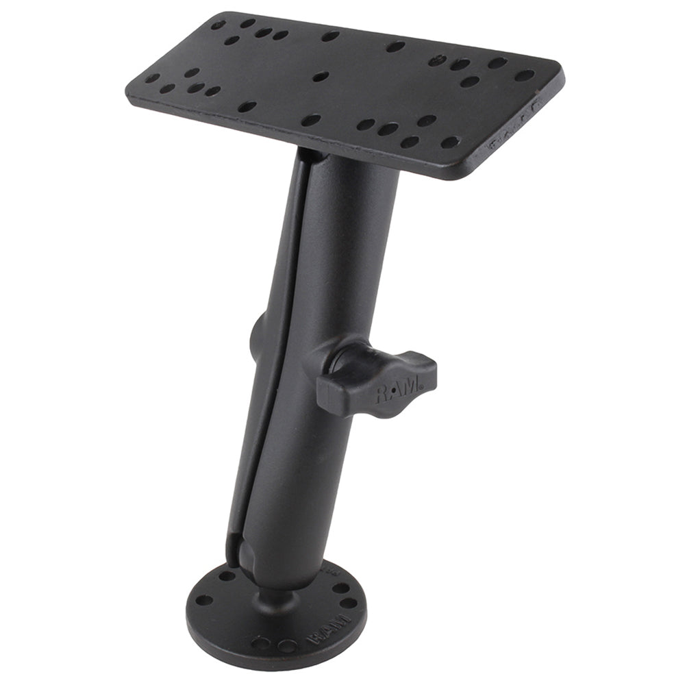 RAM Mount 1 Diameter Ball Mount wLong Double Socket Arm 625 x 2 Rectangle Base 25 Round Base AMPS Pattern