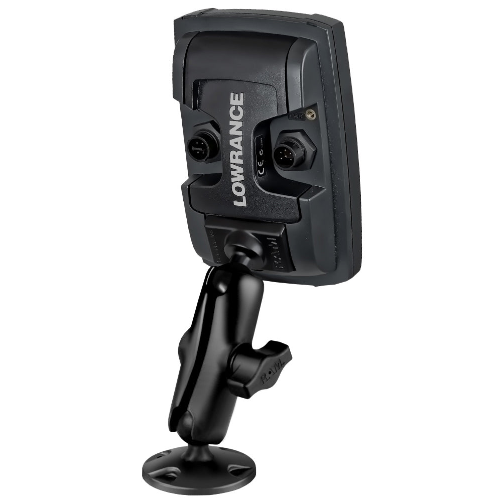 RAM Mount 1 Ball Light Use Composite Mount fLowrance Elite4 Mark4 Series Fishfinders