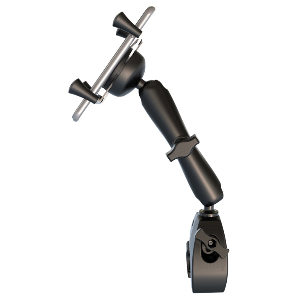 RAM Mount Universal ToughClaw Base wLong Double Socket Arm Universal XGrip CelliPhone Cradle