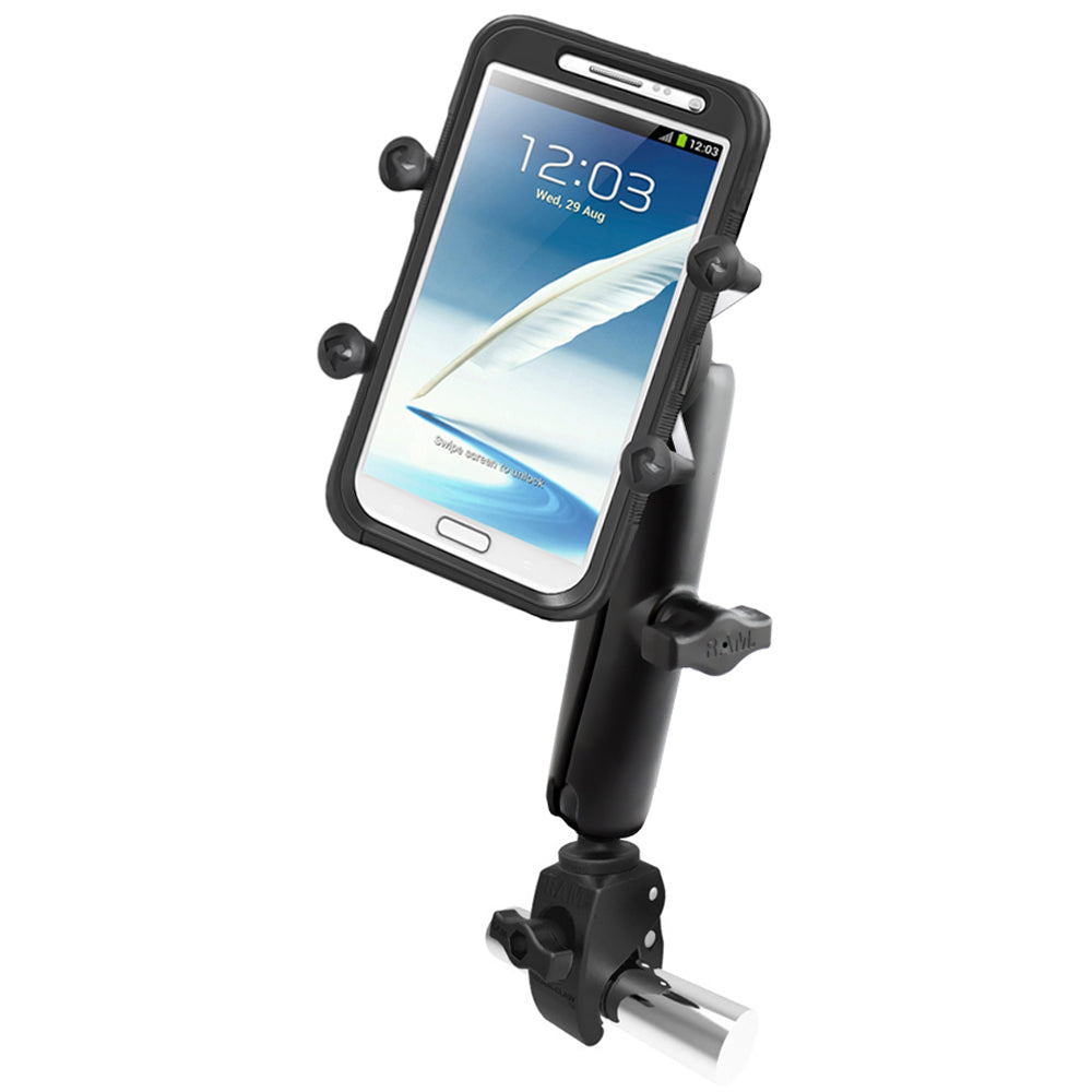 RAM Mount ToughClaw Base wLong Double Socket Arm Universal XGrip IV fLarge PhonePhablet Cradle