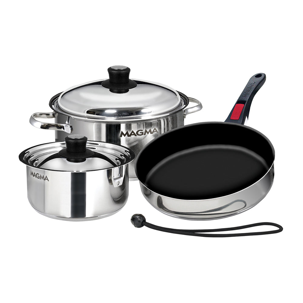 Magma 7 Piece Induction NonStick Cookware Set Stainless Steel