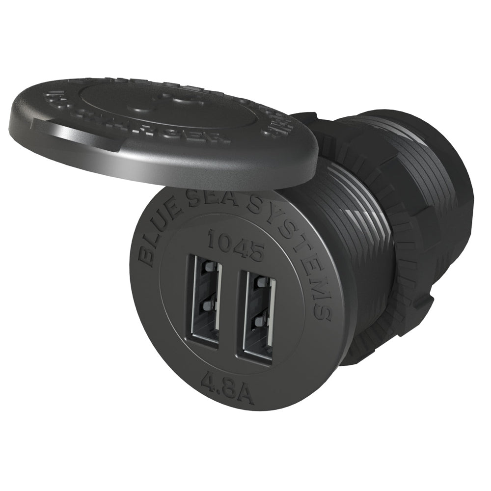 Blue Sea 1045 1224V Dual USB Charger 118 Socket Mount