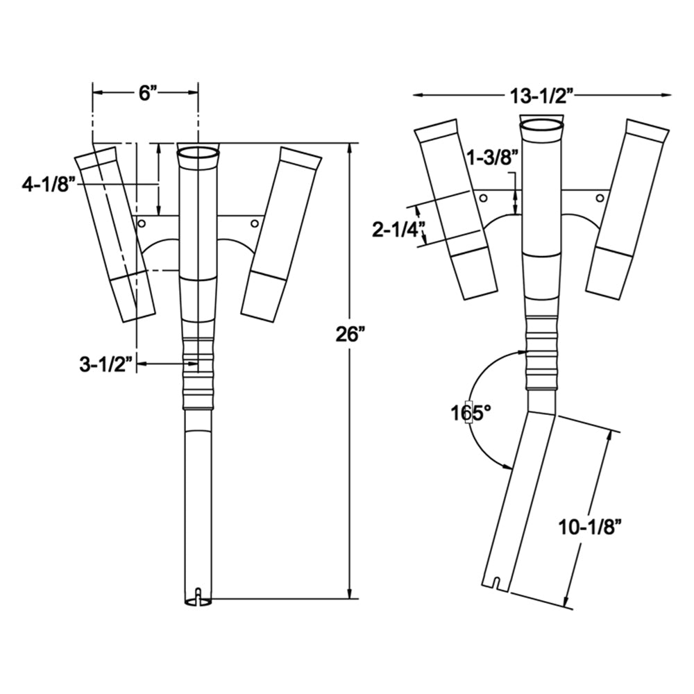 TACO Olympic 5Rod Holder Cluster