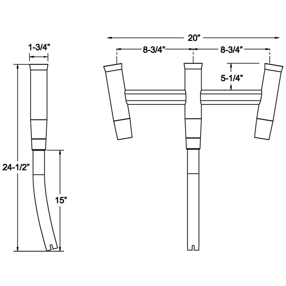 TACO Kite Fishing 3Rod Cluster