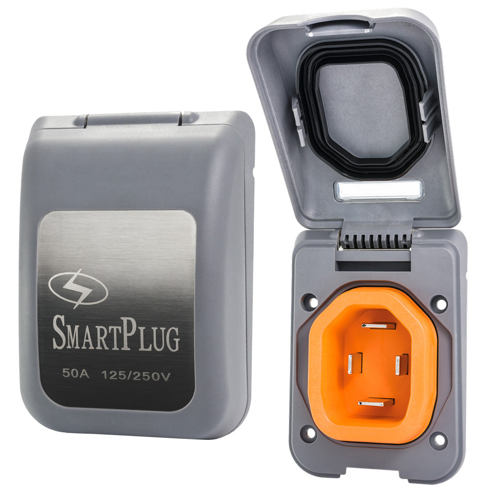 SmartPlug 50 AMP Male NonMetallic Inlet Cover Grey