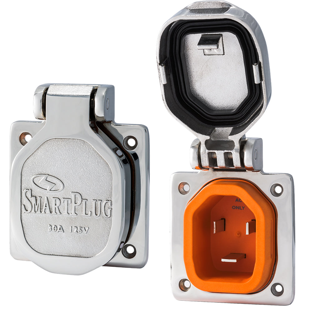 SmartPlug 30 AMP Male Inlet Cover Stainless Steel