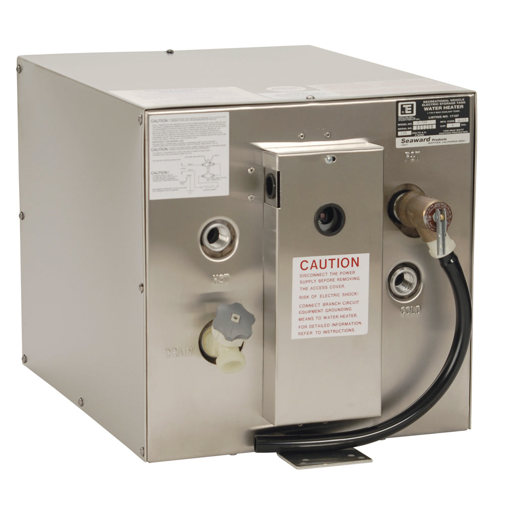 Whale Seaward 6 Gallon Hot Water Heater wRear Heat Exchanger Stainless Steel 120V 1500W