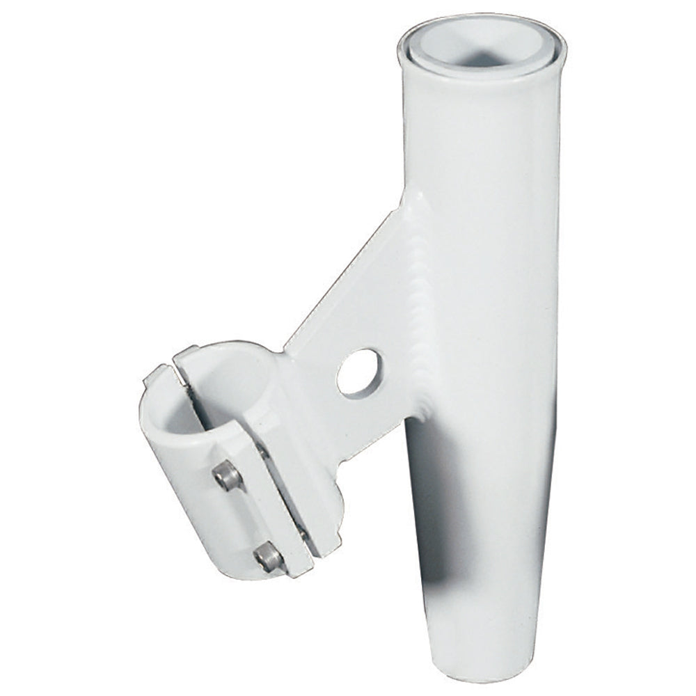 Lees ClampOn Rod Holder White Aluminum Vertical Mount Fits 2375 OD Pipe