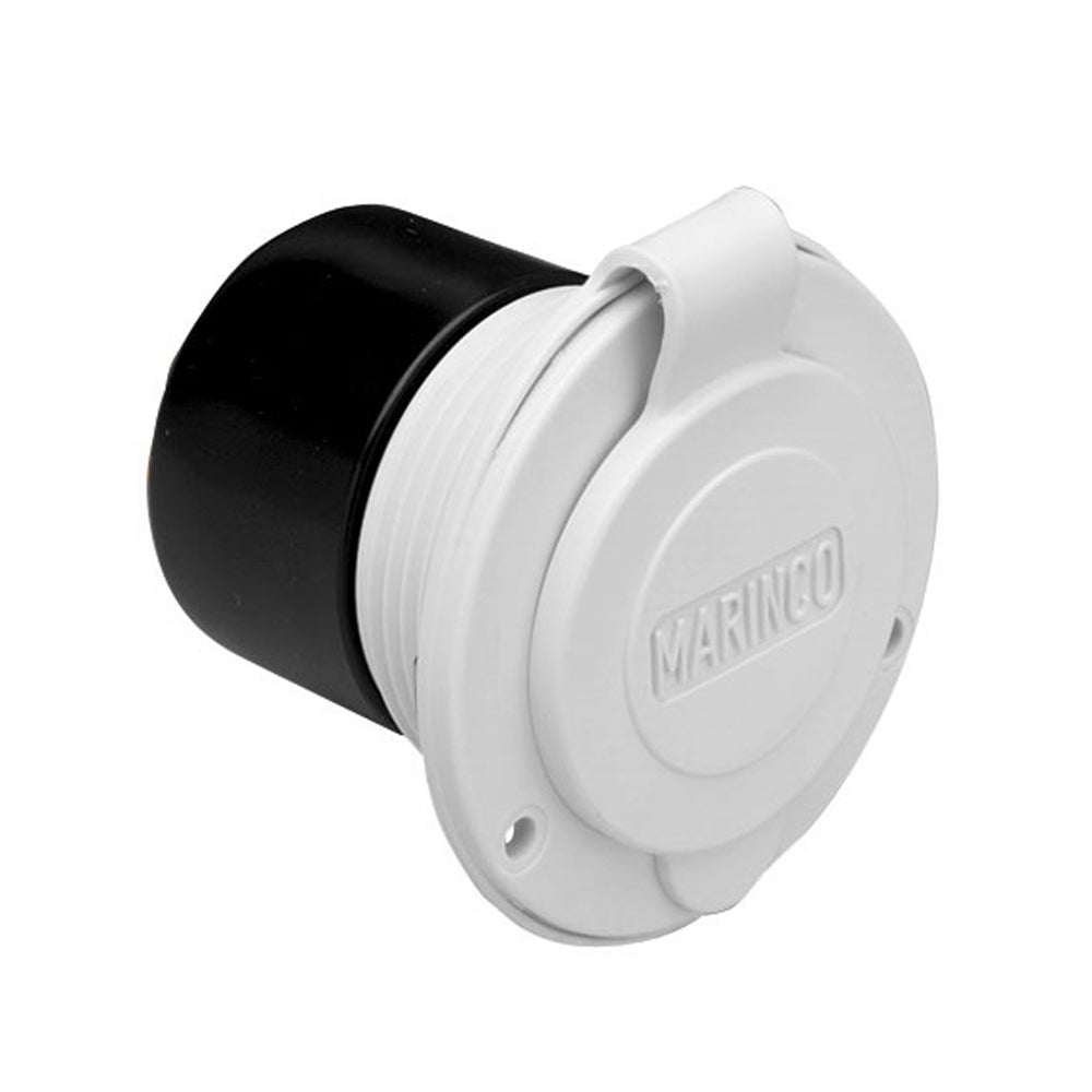 Marinco 15A 125V OnBoard Charger Inlet Front Mount White