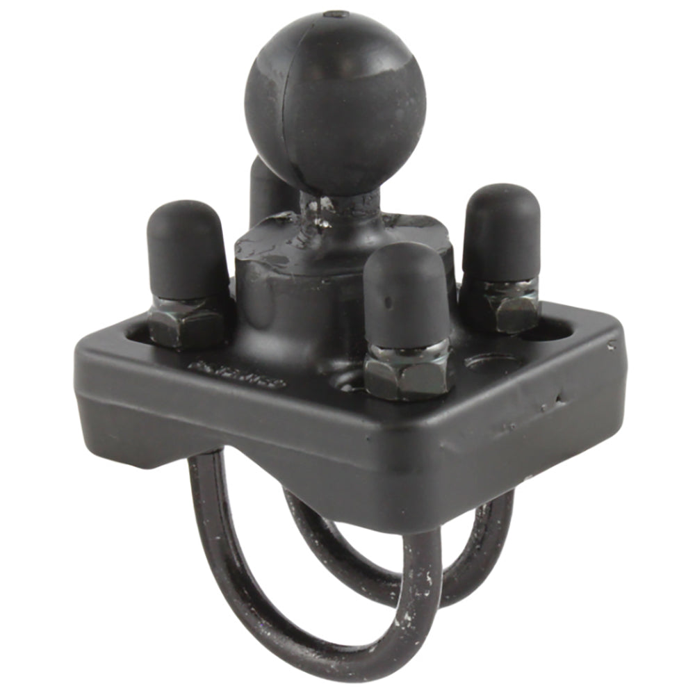 RAM Mount Double UBolt Base w1 Ball fRails from 075 to 125 Diameter