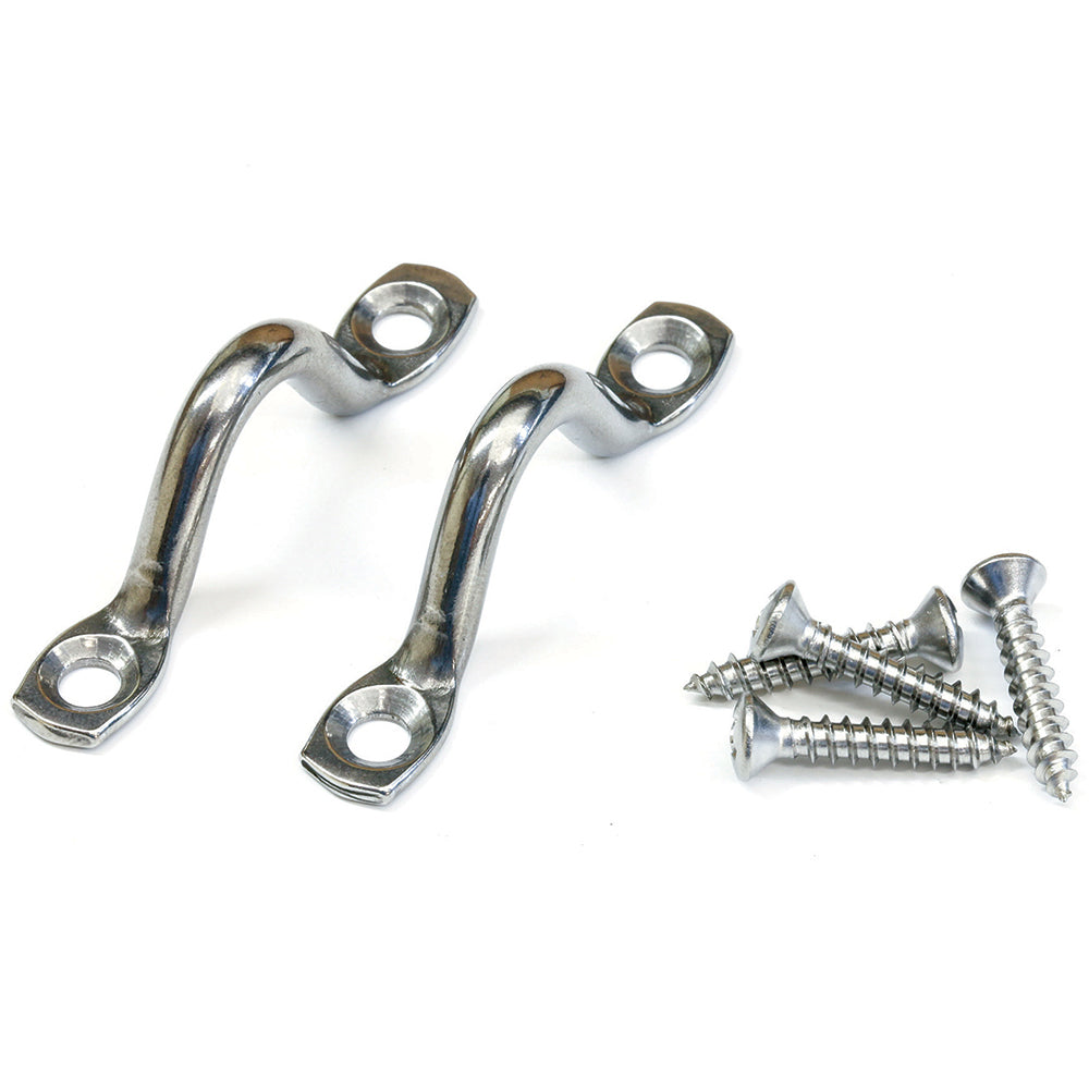 Tigress Stainless Steel Pad Eyes wStainless Steel Screws