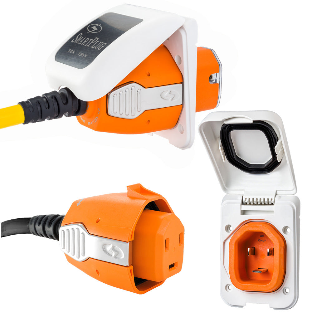 SmartPlug 30 AMP Inlet Female Cord Connector Combo White