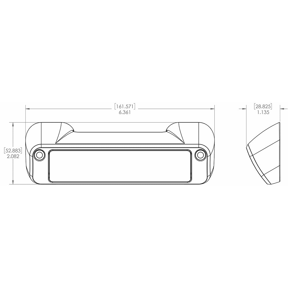Lumitec Perimeter Light White Finish WhiteRed Dimming