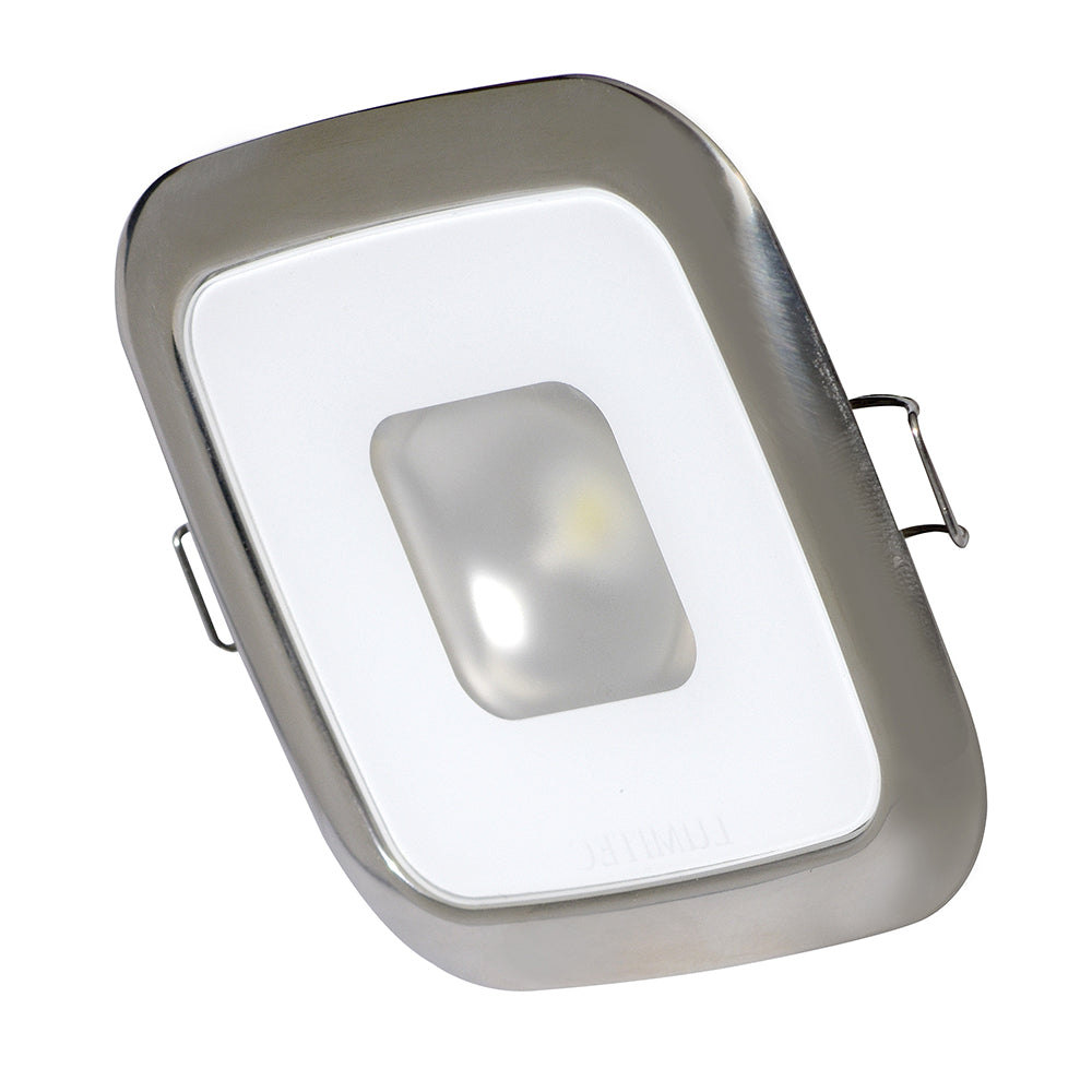 Lumitec Square Mirage Down Light Warm White Dimming HiCRI Polished Bezel