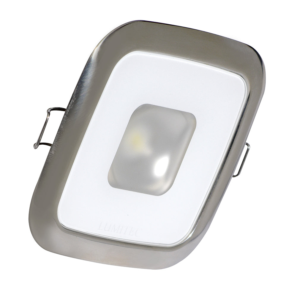 Lumitec Square Mirage Down Light Warm White Dimming HiCRI Polished Bezel