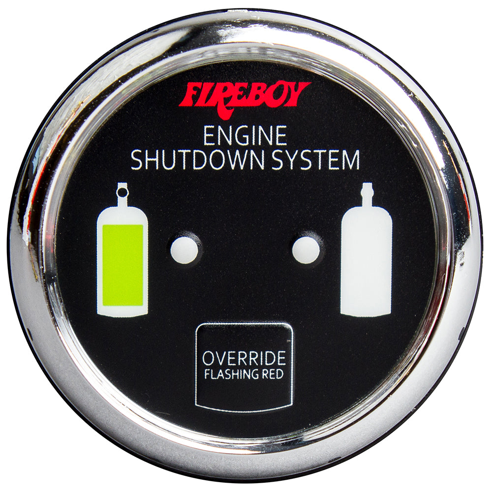 FireboyXintex Deluxe Helm Display wGauge Body LED Color Graphics fEngine Shutdown System Chrome Bezel Display