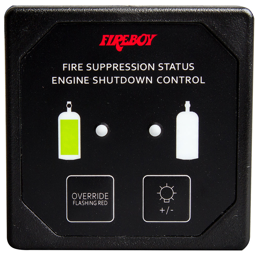 FireboyXintex Deluxe Helm Display wMembrane Switch Remote Horn LEDs fEngine Shutdown System Black Bezel Display
