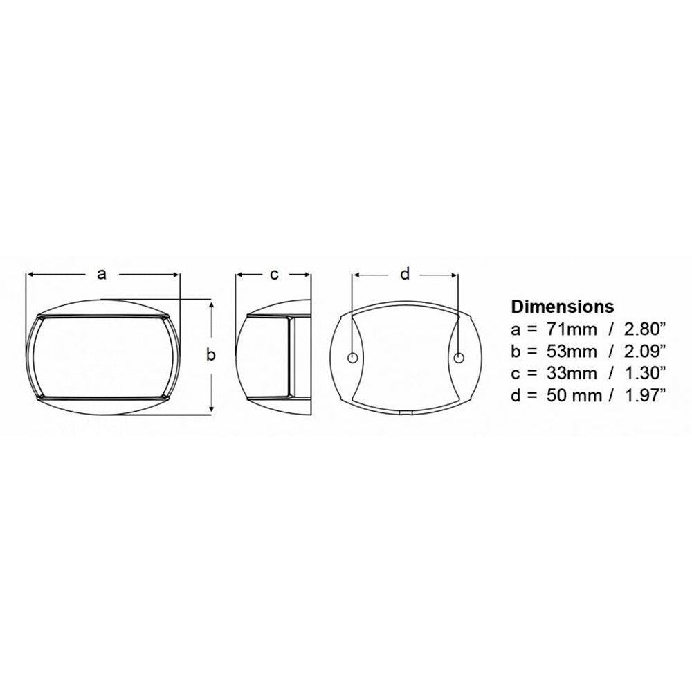 Hella Marine NaviLED Port Starboard Pair 2nm Clear LensBlack Housing