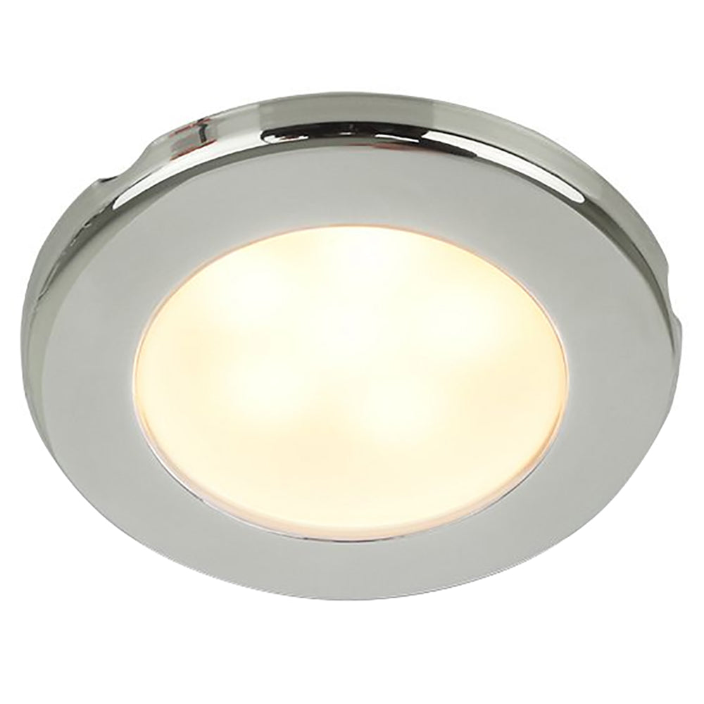 Hella Marine EuroLED 75 3 Round Screw Mount Down Light Warm White LED Stainless Steel Rim 12V
