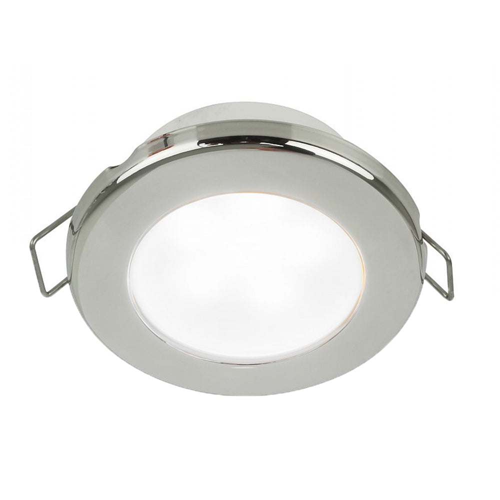 Hella Marine EuroLED 75 3 Round Spring Mount Down Light White LED Stainless Steel Rim 12V