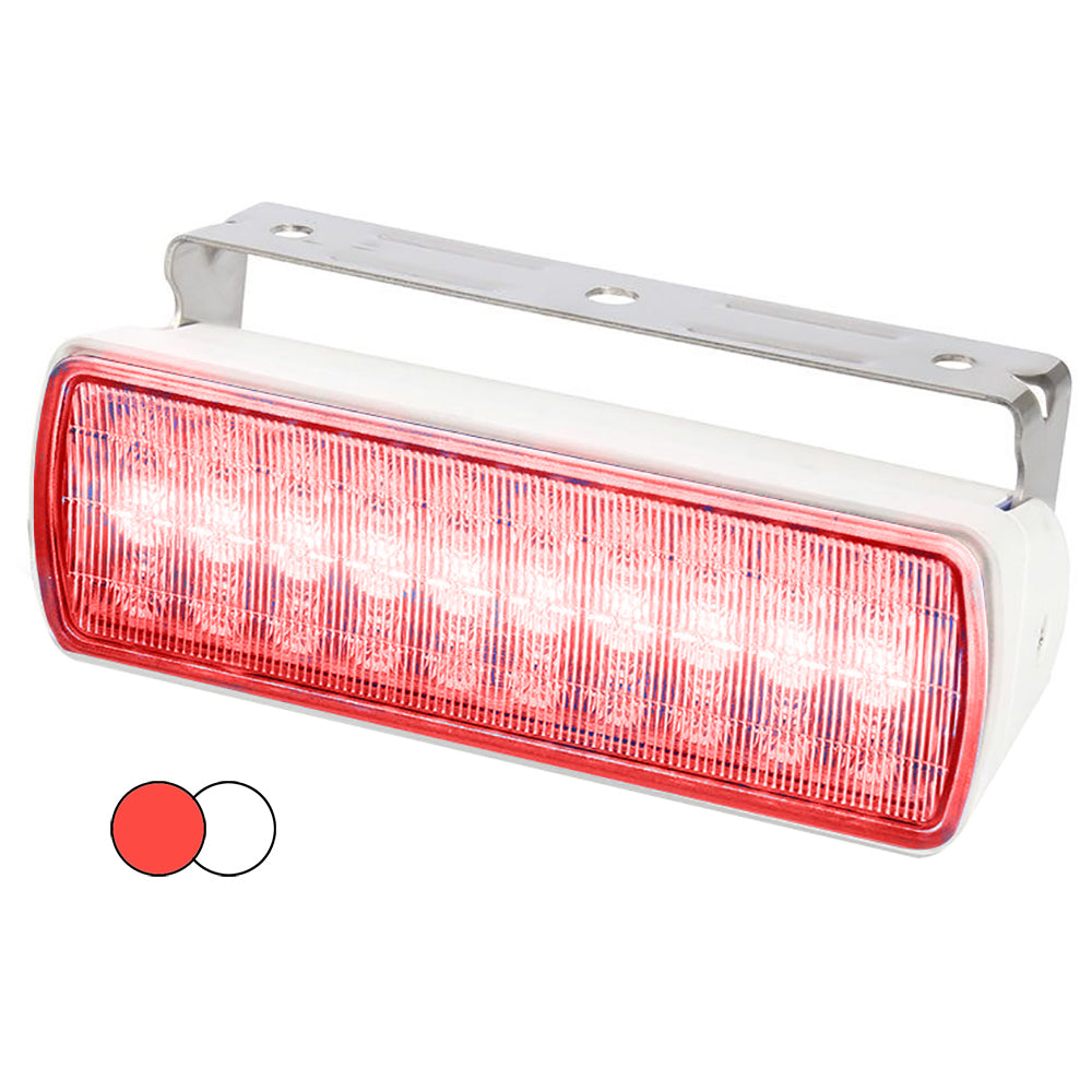 Hella Marine Sea Hawk XL Dual Color LED Floodlights RedWhite LED White Housing