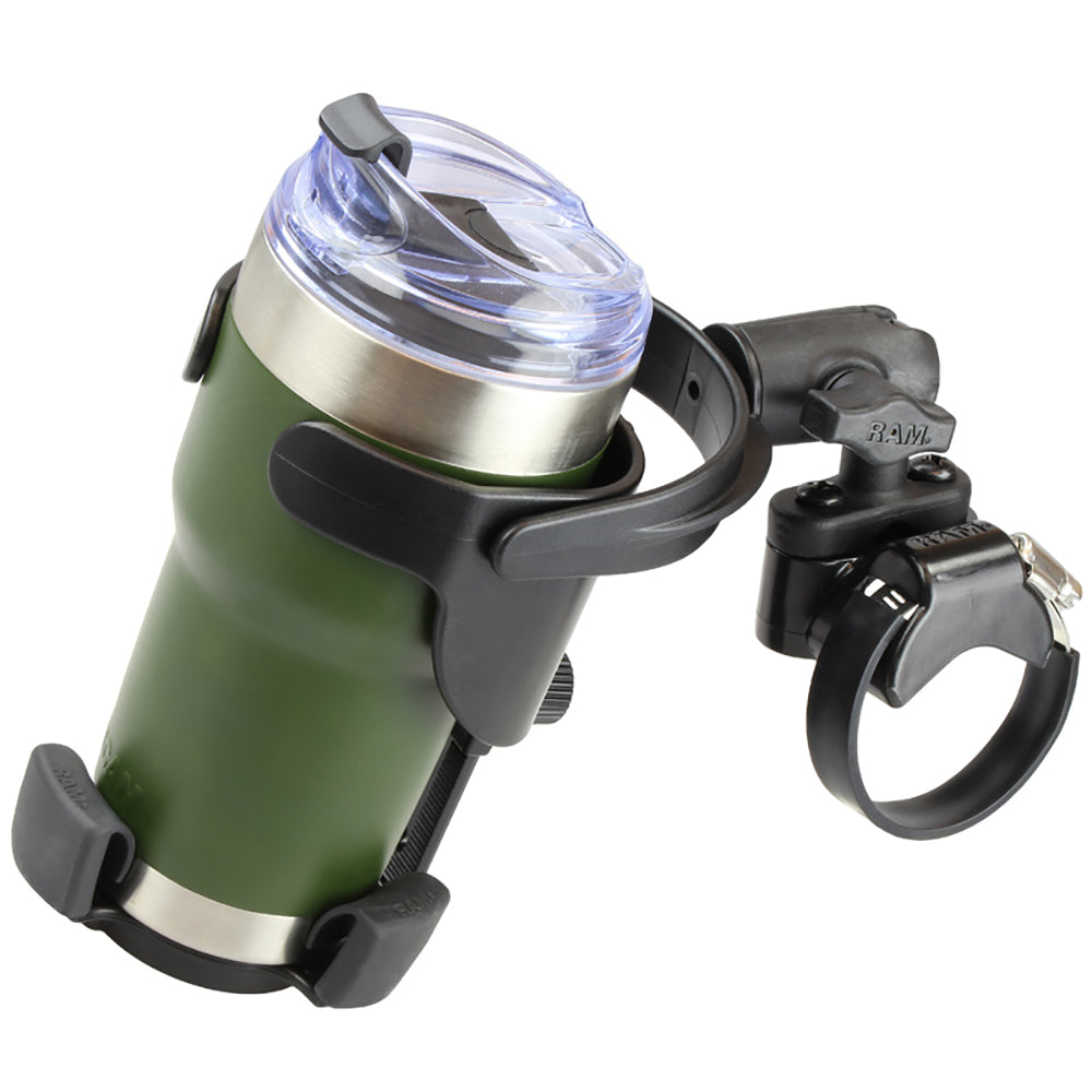 RAM Mount Level Cup XL Low Profile Mount wLarge Strap Clamp Base