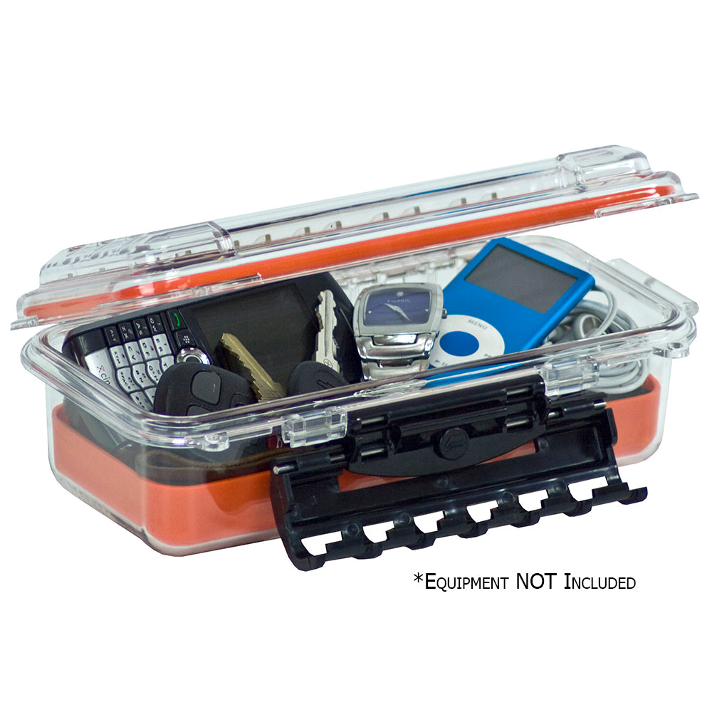 Plano Waterproof Polycarbonate Storage Box 3500 Size OrangeClear