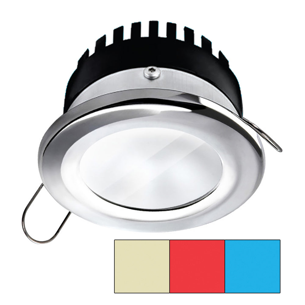 i2Systems Apeiron Pro A503 3W Round Cool WhiteRedBlue Round Chrome Finish