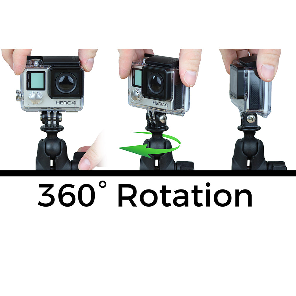 RAM Mount RAM 1 Ball Adapter for GoPro Bases with Short Arm and Action Camera Adapter