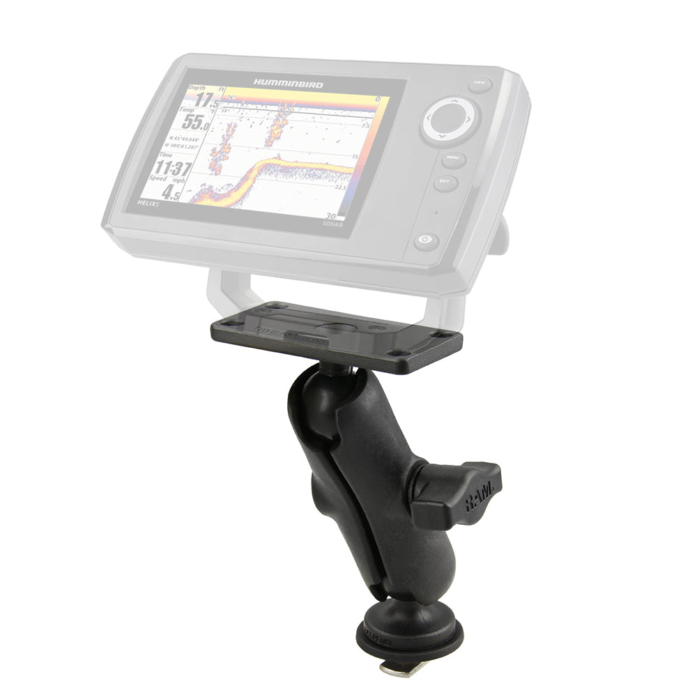 Ram Mount RAM 1 Ball Mount with Track Ball Base 15 x 3 Plate for the Humminbird Helix 5 ONLY