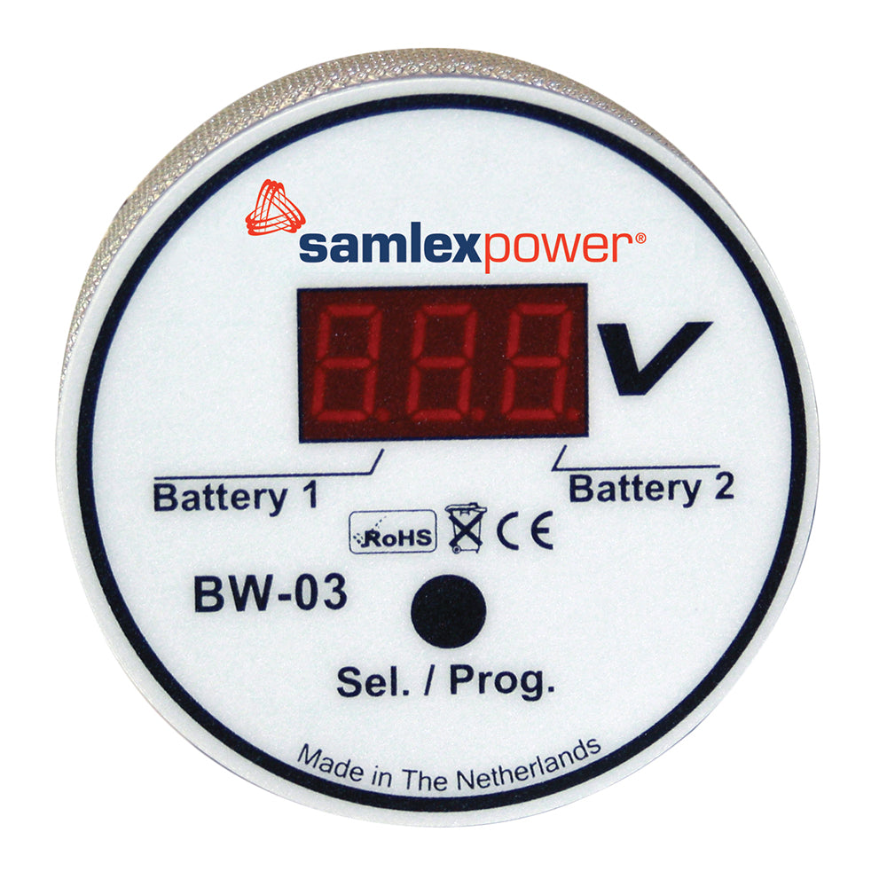 Samlex Dual Battery Monitor 12V or 24V Auto Detection