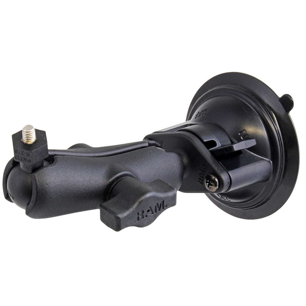 RAM Mount Suction Cup Mount w1 Ball including M6 X 30 SS HEX Head Bolt fRaymarine Dragonfly45 WiFish Devices