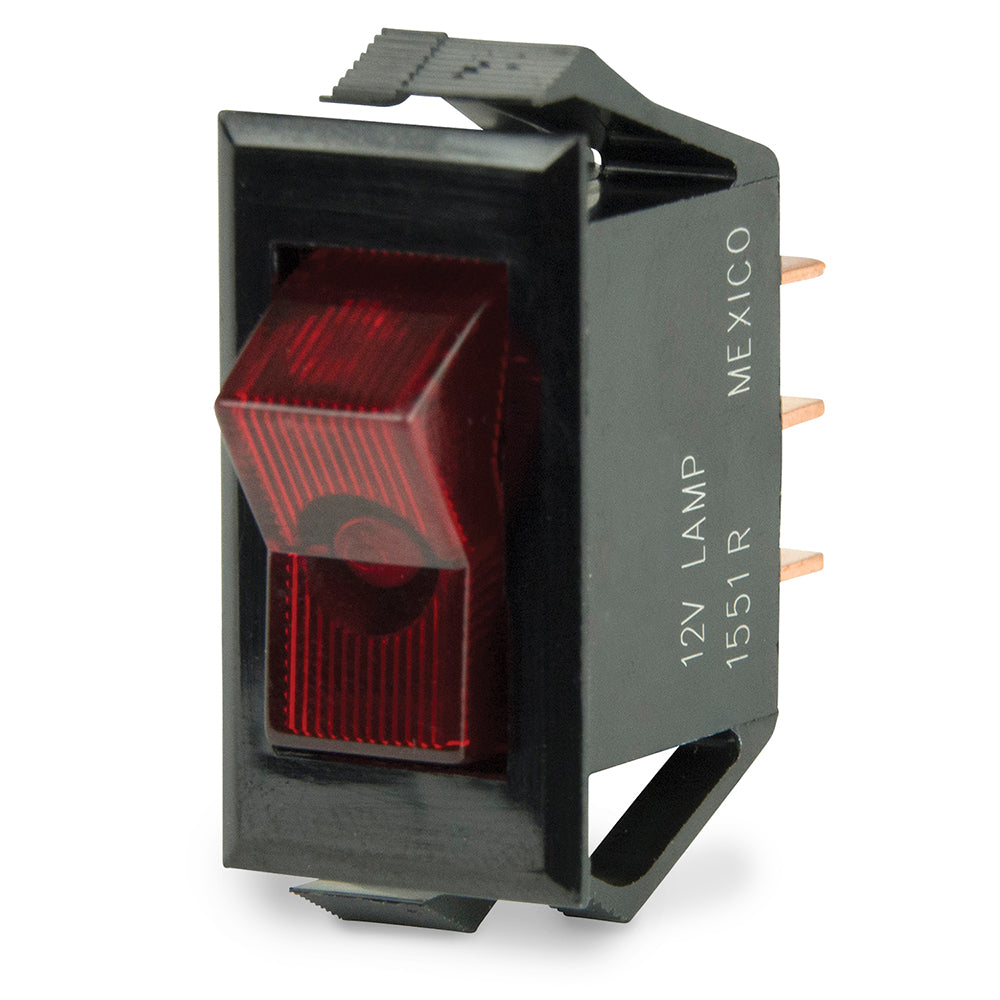 BEP Illuminated SPST Rocker Switch Red LED 12V OFFON