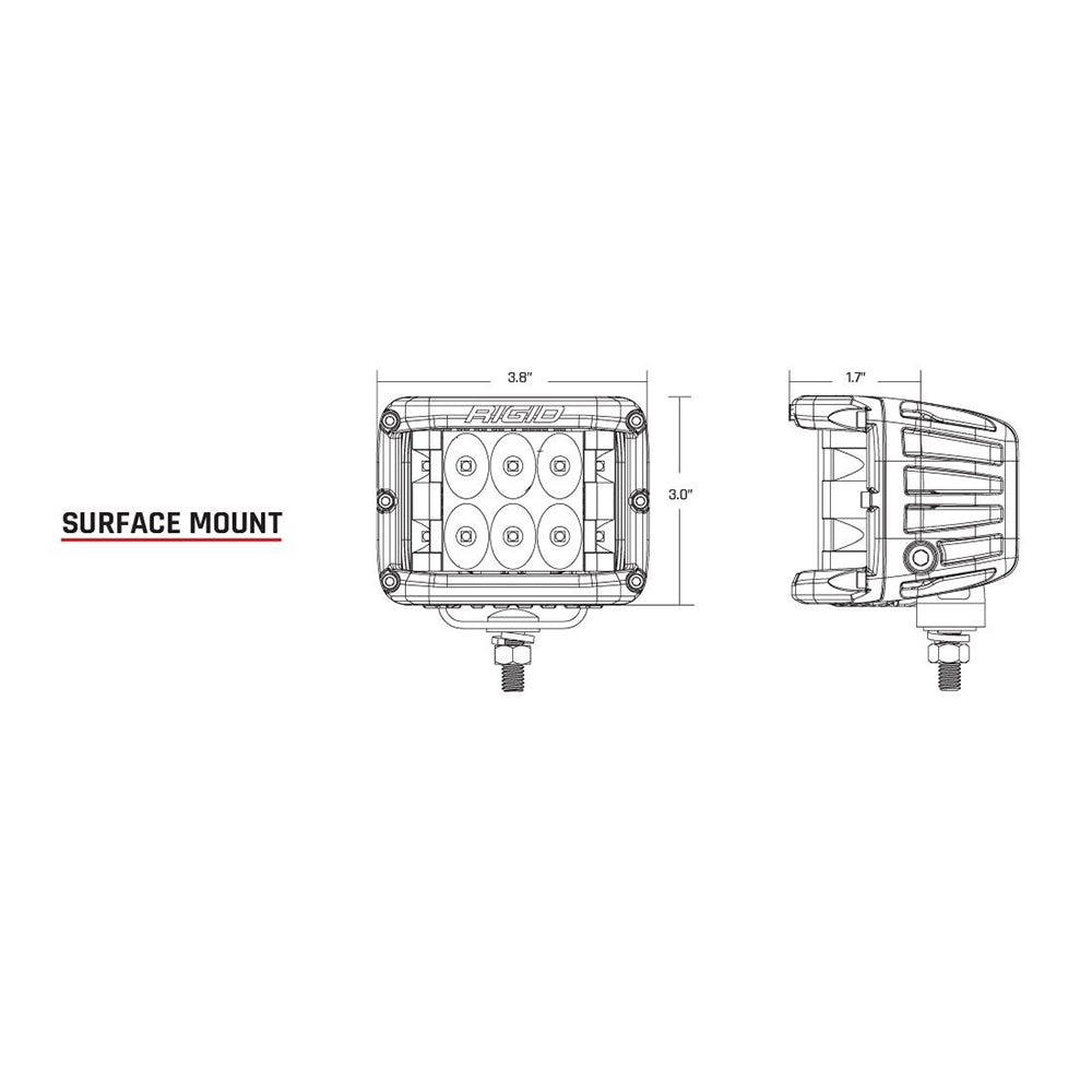 RIGID Industries DSS PRO Flood LED Surface Mount Pair White