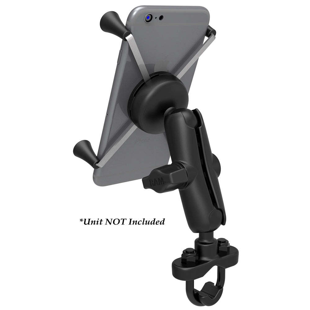 RAM Mount Handlebar Rail Mount wZinc Coated UBolt Base Universal XGrip Large PhonePhablet Cradle